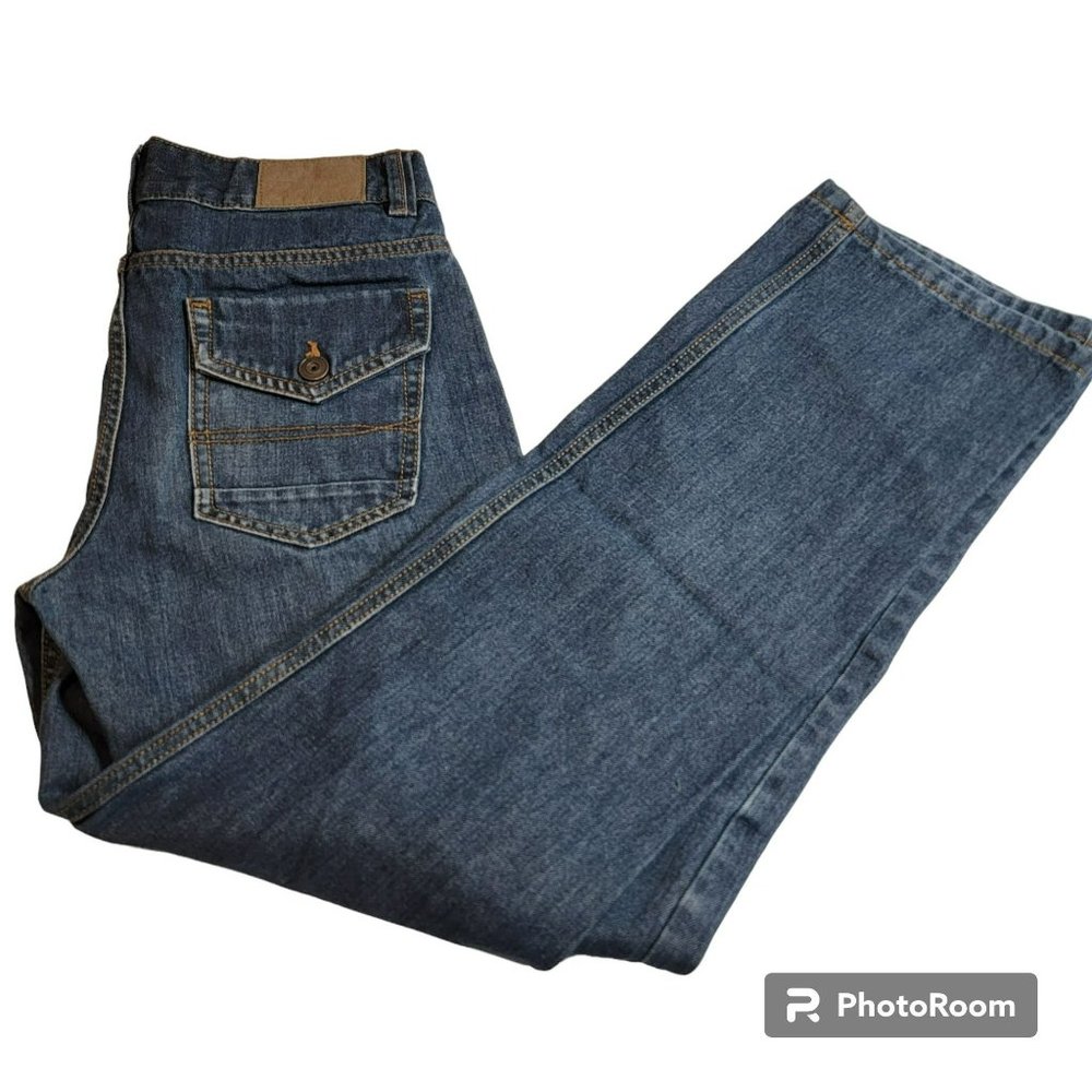 Tommy Hilfiger Jeans, Boys 16 (XXL) Darkwash Denim Blue, Revolutional Slim, EUC